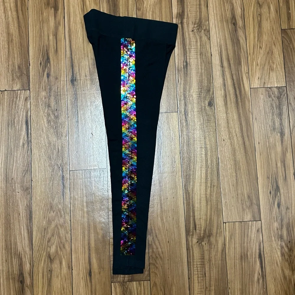 PINK VS RAINBOW BLING YOGA LEGGINGS